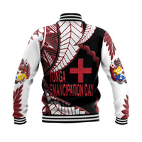 Tonga Emancipation Day Baseball Jacket Kupesi Pattern No.3 LT9 - Wonder Print Shop