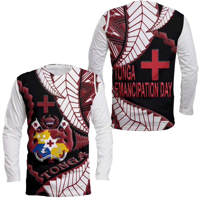 Tonga Emancipation Day Long Sleeve Shirt Kupesi Pattern No.3 - Wonder Print Shop