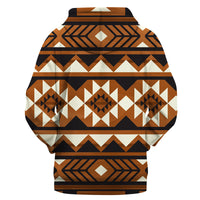 Brown Pattern Native American 3D Hoodie LT10 - Wonder Print Shop