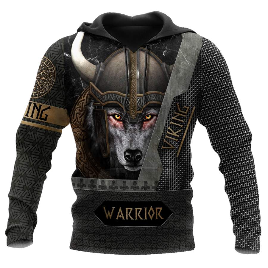 Viking Clothing Viking Wolf Warrior Hoodie RLT12 - Wonder Print Shop