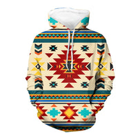 Blue and Red Pattern Native American 3D Hoodie LT10 - Wonder Print Shop