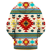 Blue and Red Pattern Native American 3D Hoodie LT10 - Wonder Print Shop
