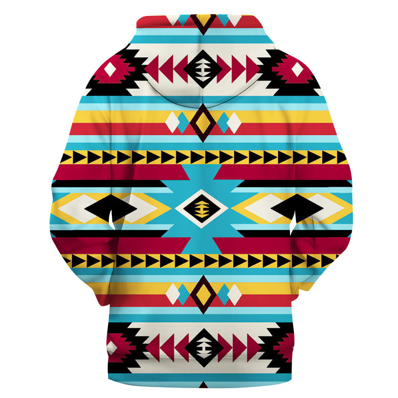 Native American Full Color Southwest Pattern 3D Hoodie LT10 - Wonder Print Shop