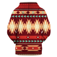 Red Ethnic Pattern Native American 3D Hoodie LT10 - Wonder Print Shop