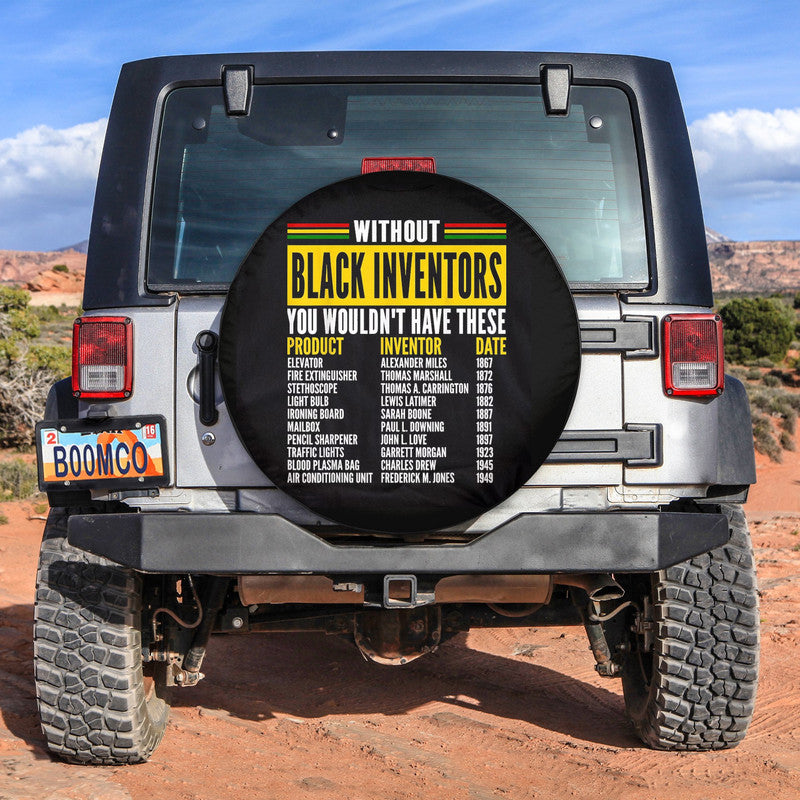 African Tire Covers - Black History Month Spare Tire Cover Black Inventors NO.32 LT8 - Wonder Print Shop