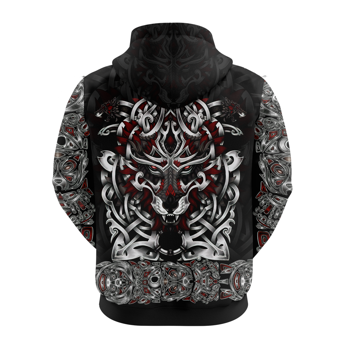 Viking Clothing Wolf Viking All Over Printed Hoodie RLT12 - Wonder Print Shop