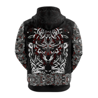 Viking Clothing Wolf Viking All Over Printed Hoodie RLT12 - Wonder Print Shop