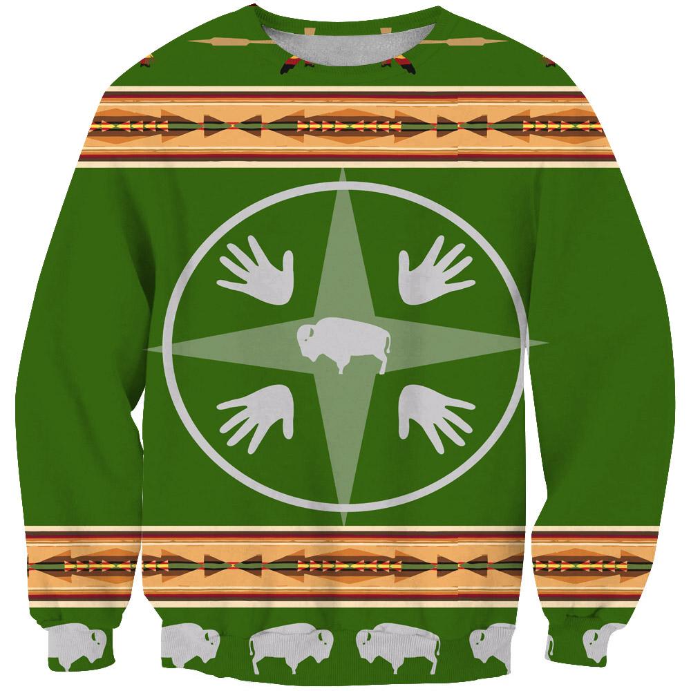 Medicine Wheels Bisons Native American 3D Sweatshirt LT10 - Wonder Print Shop