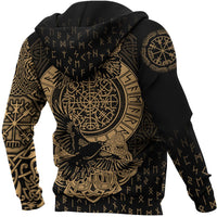 Viking Zip Hoodie - Nordic Raven Tattoos RLT12 - Wonder Print Shop
