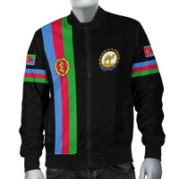 Eritrea Bomber Jacket Striped Black LT13 - Wonder Print Shop