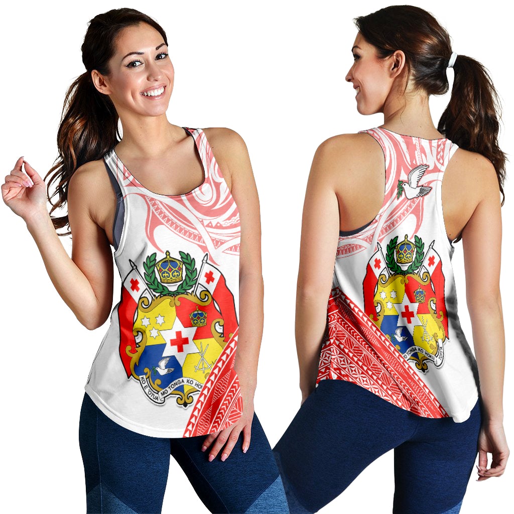 Tonga Women Racerback Tank Tongan Pattern Blithesome LT13 - Wonder Print Shop