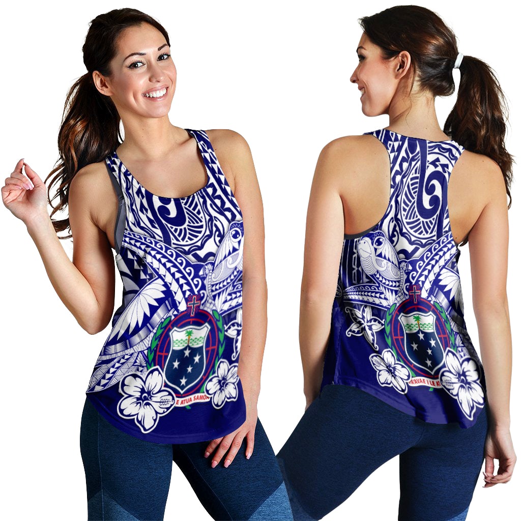 Samoa Polynesian Women Racerback Tank Samoan Loved Turtles LT13 - Wonder Print Shop