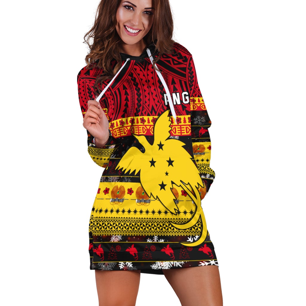 (Custom Personalised) Papua New Guinea Christmas Hoodie Dress Raggiana Loved LT13 - Wonder Print Shop