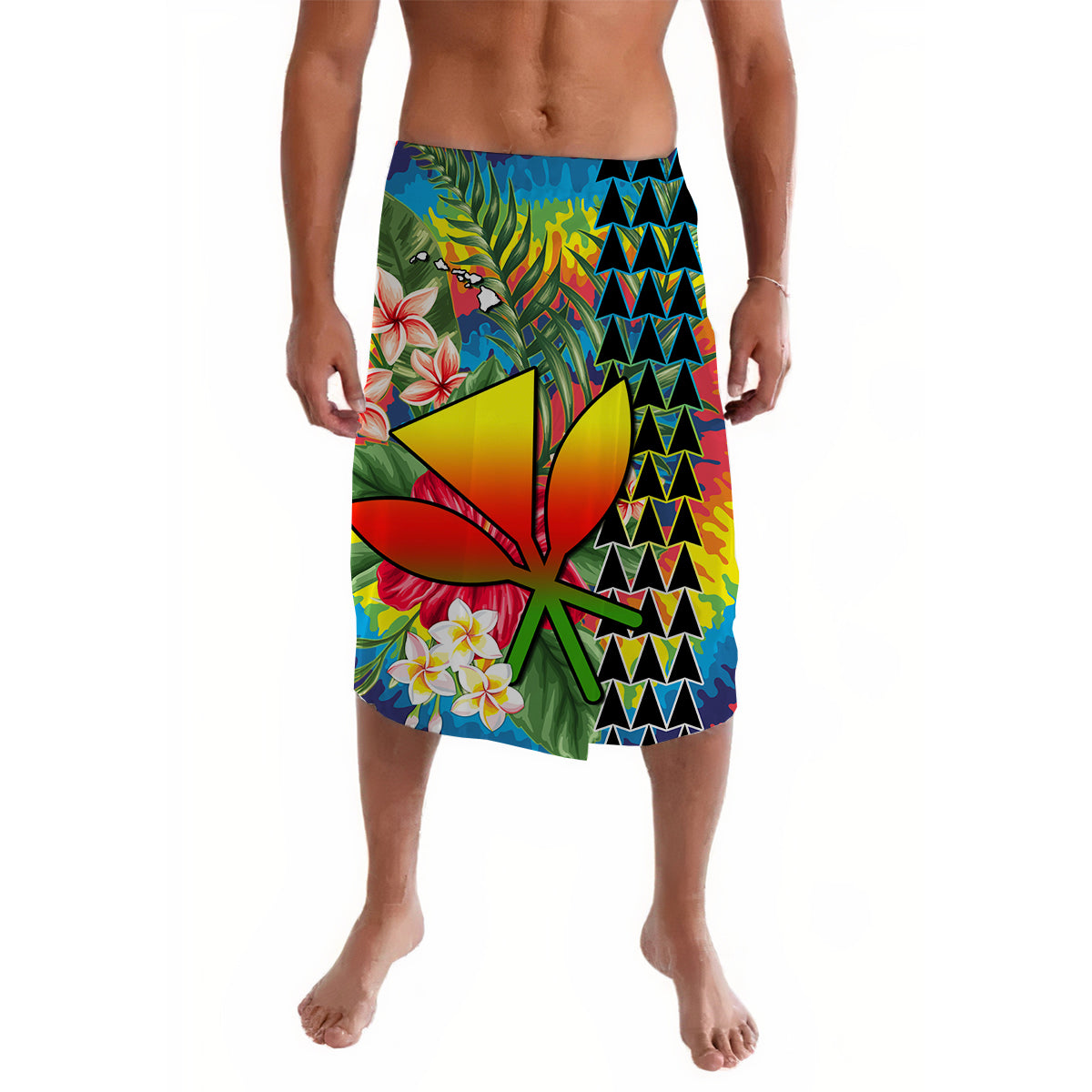 Hawaii Lavalava Tropical Flowers Reggae Version LT13 - Wonder Print Shop
