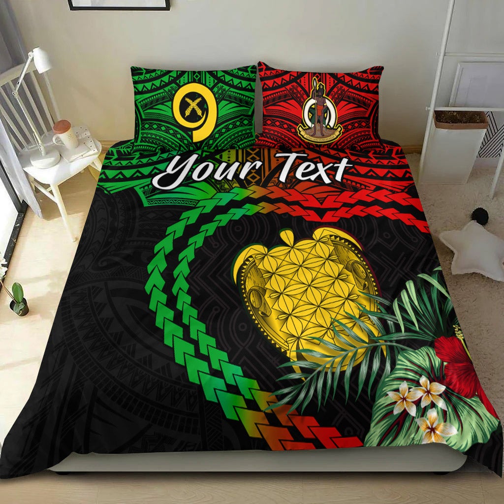 (Custom Personalised) Vanuatu Heart Polynesian Bedding Set Turtle Sand Drawings LT13 - Wonder Print Shop