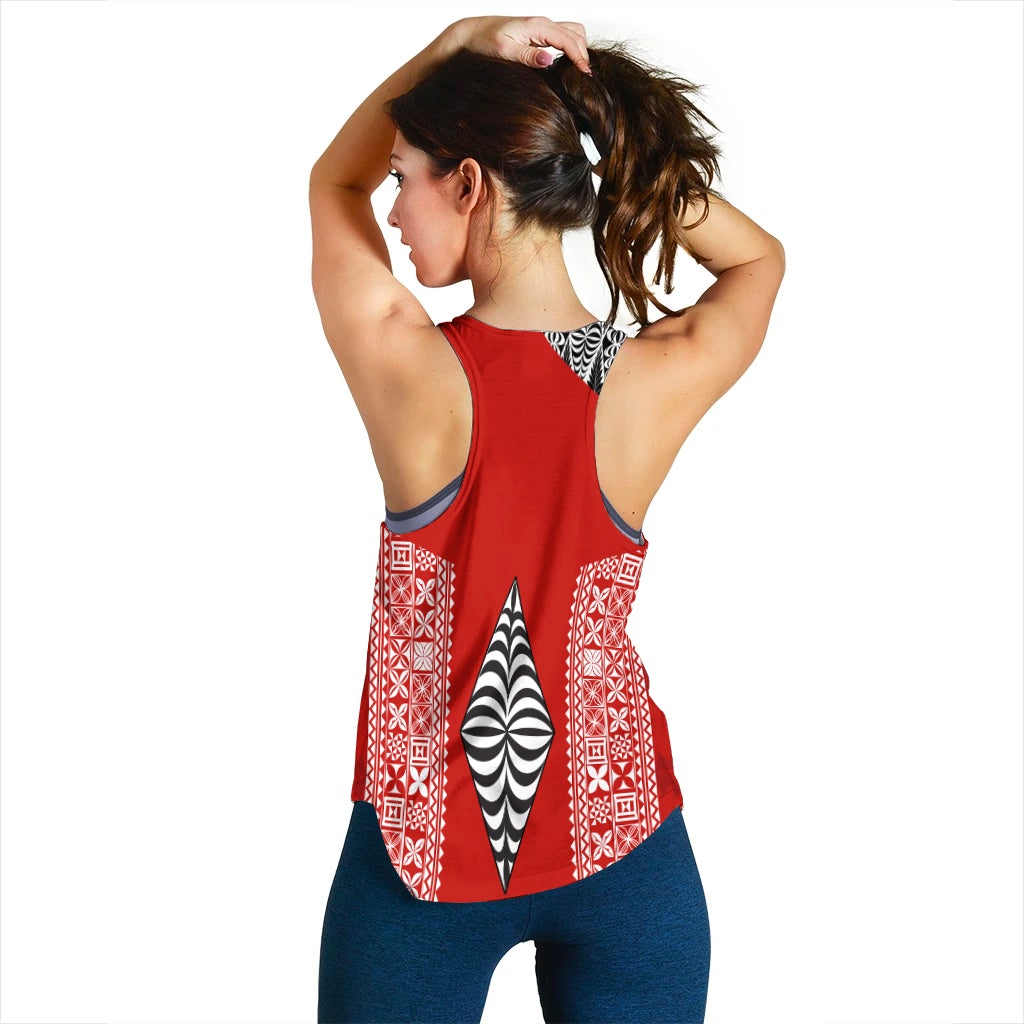 Tonga Rugby Women Racerback Tank Mate Ma'a Tonga LT13 - Wonder Print Shop