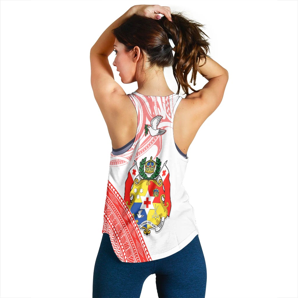 Tonga Women Racerback Tank Tongan Pattern Blithesome LT13 - Wonder Print Shop