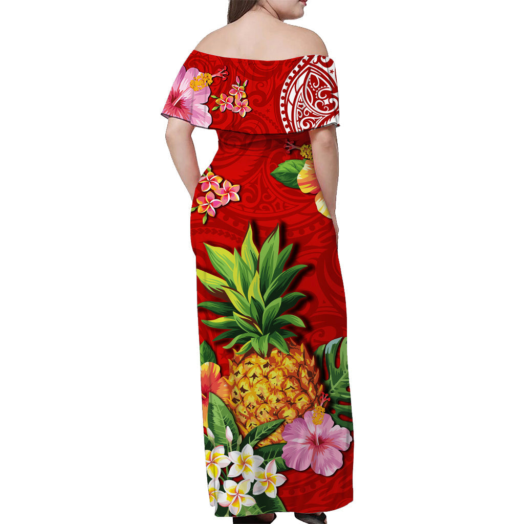 hawaii-off-shoulder-long-dress-red-polynesia-pineapple