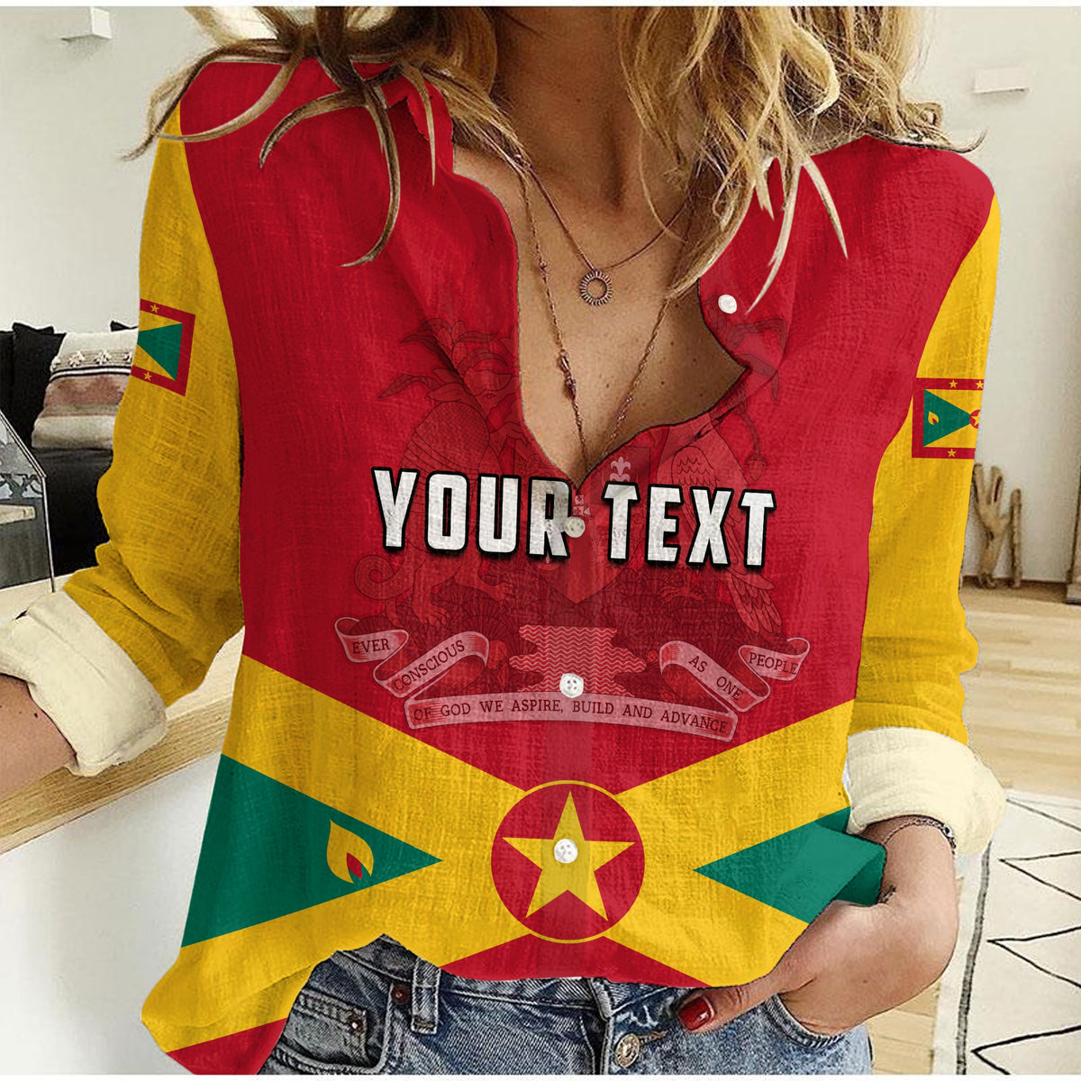 (Custom Personalised) Grenada Women Casual Shirt Keep Calm and Love Grenada LT13 - Wonder Print Shop