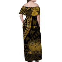 custom-personalised-papua-new-guinea-off-shoulder-long-dress-raggiana-birds-of-paradise-gold