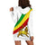 Ethiopia Flag Hoodie Dress - New White LT13 - Wonder Print Shop