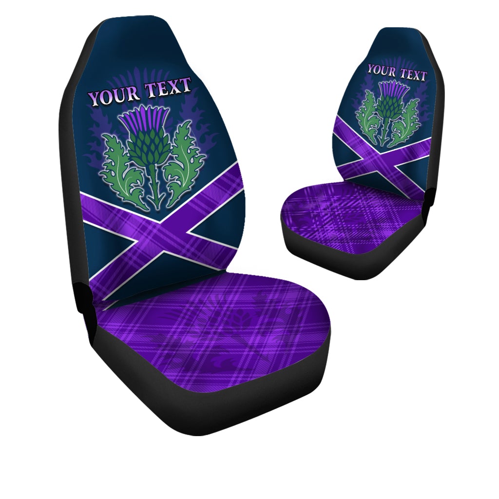 (Custom Personalised ) Scotland Rugby 2021 Car Seat Cover Thistle Six Nations LT13 - Wonder Print Shop