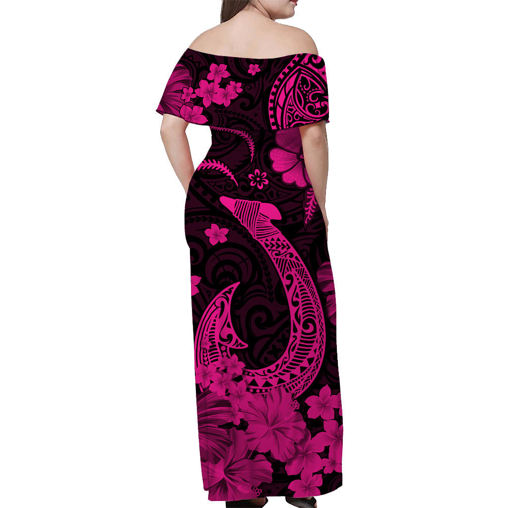Hawaii Matching Hawaiian Shirt And Dress Polynesia Pink Fish Hook LT13 - Wonder Print Shop