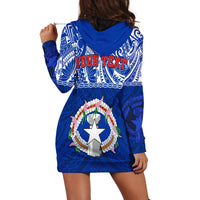 Northern Mariana Islands Hoodie Dress Polynesian CNMI Coat of Arms LT13 - Wonder Print Shop