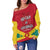 Grenada Women Off Shoulder Keep Calm and Love Grenada LT13 - Wonder Print Shop
