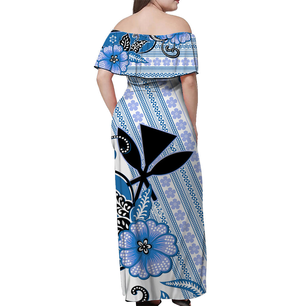 Hawaii Matching Hawaiian Shirt And Dress Kakau Tribal Blue Batik Floral Ver.02 LT13 - Wonder Print Shop