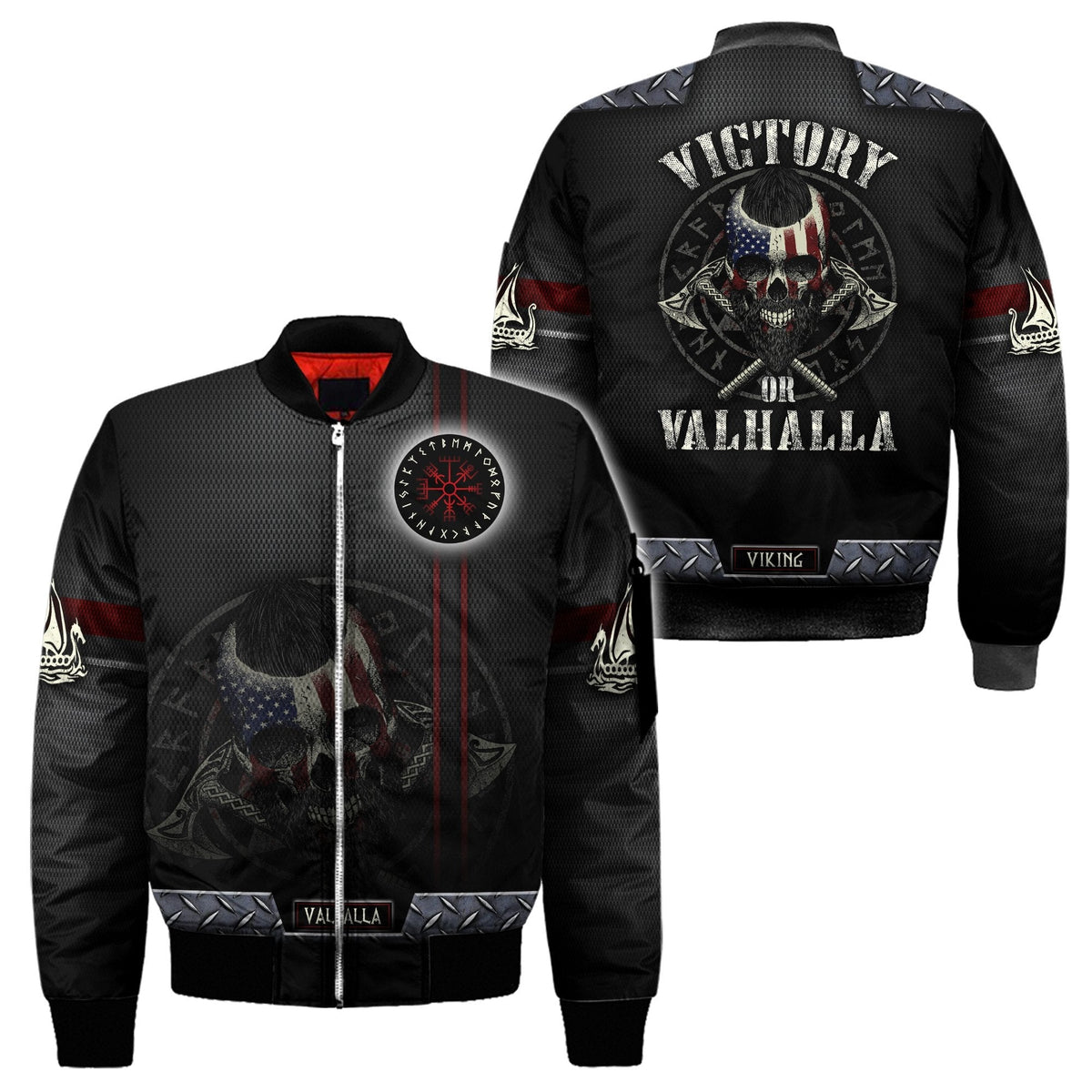 Viking Jacket American Viking 3D Bomber Jacket RLT12 - Wonder Print Shop