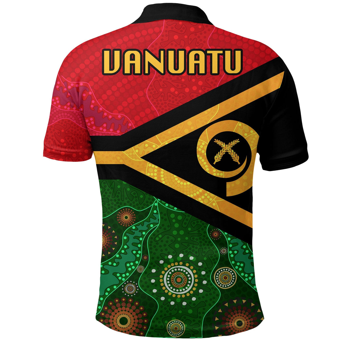Vanuatu With Aboriginal Patterns Polo Shirt LT20 - Wonder Print Shop