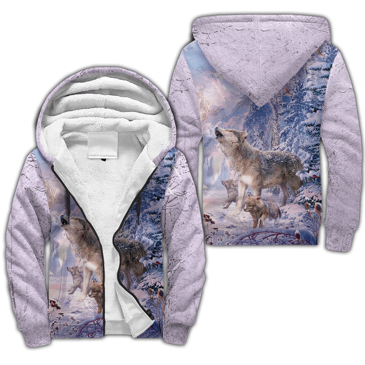 Wolf Native American 3D All Over Printed Unisex Sherpa Hoodie - Wonder Print Shop