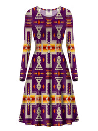 purple-design-native-american-long-sleeve-dress