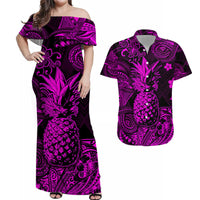 Hawaii Pineapple Polynesian Matching Hawaiian Outfits For Couples Unique Style - Pink LT8 - Wonder Print Shop