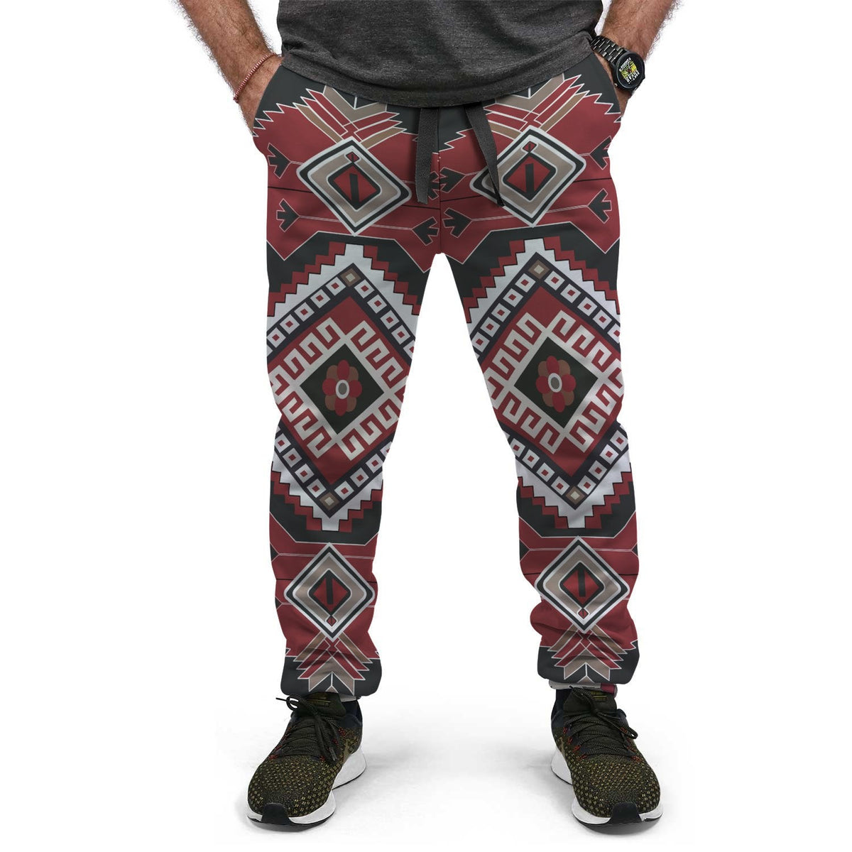 gray-red-pattern-native-american-jogger