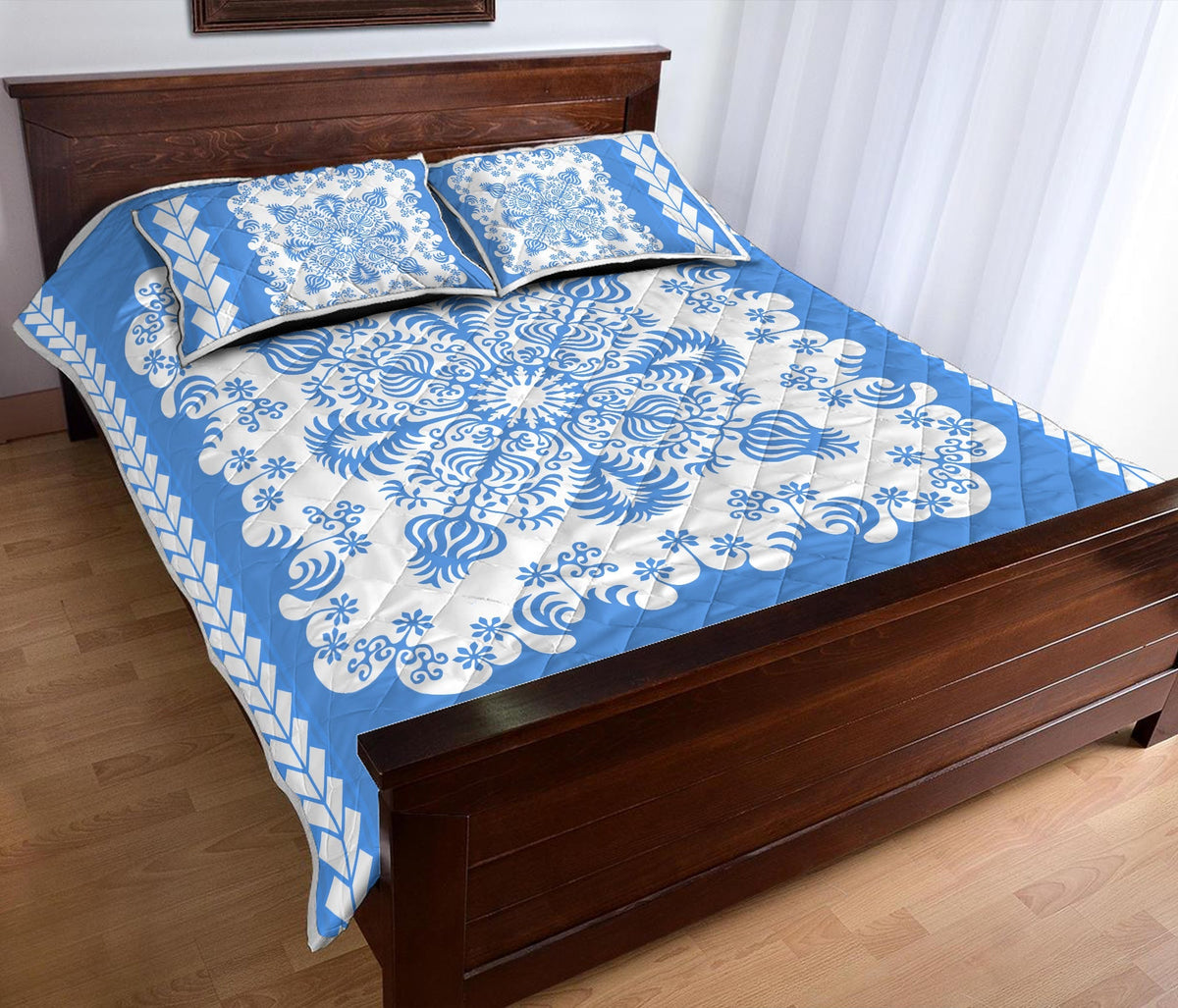 Hawaii Quilt Bed Set Pattern Version Special Blue LT13 - Wonder Print Shop