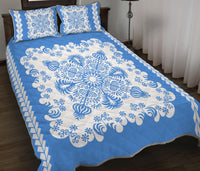 Hawaii Quilt Bed Set Pattern Version Special Blue LT13 - Wonder Print Shop