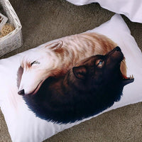 Black And White Wolves Native American Bedding Set LT10 - Wonder Print Shop