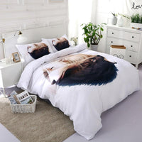 Black And White Wolves Native American Bedding Set LT10 - Wonder Print Shop