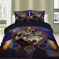 3D Wolf Dreamcatchers Native American Bedding Set LT10 - Wonder Print Shop