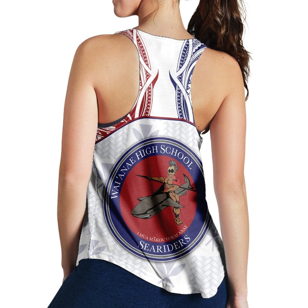 White racerback tank with large circular SEARIDERS graphic on back