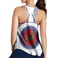 White racerback tank with large circular SEARIDERS graphic on back