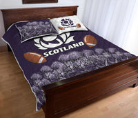 Scotland Rugby Union Quilt Bed Set Thistle Flower Purple Original LT20 - Wonder Print Shop