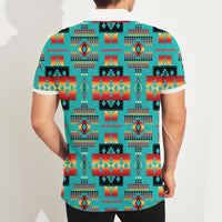 Blue Native Tribes Native American Polo T Shirt 3D LT10 - Wonder Print Shop
