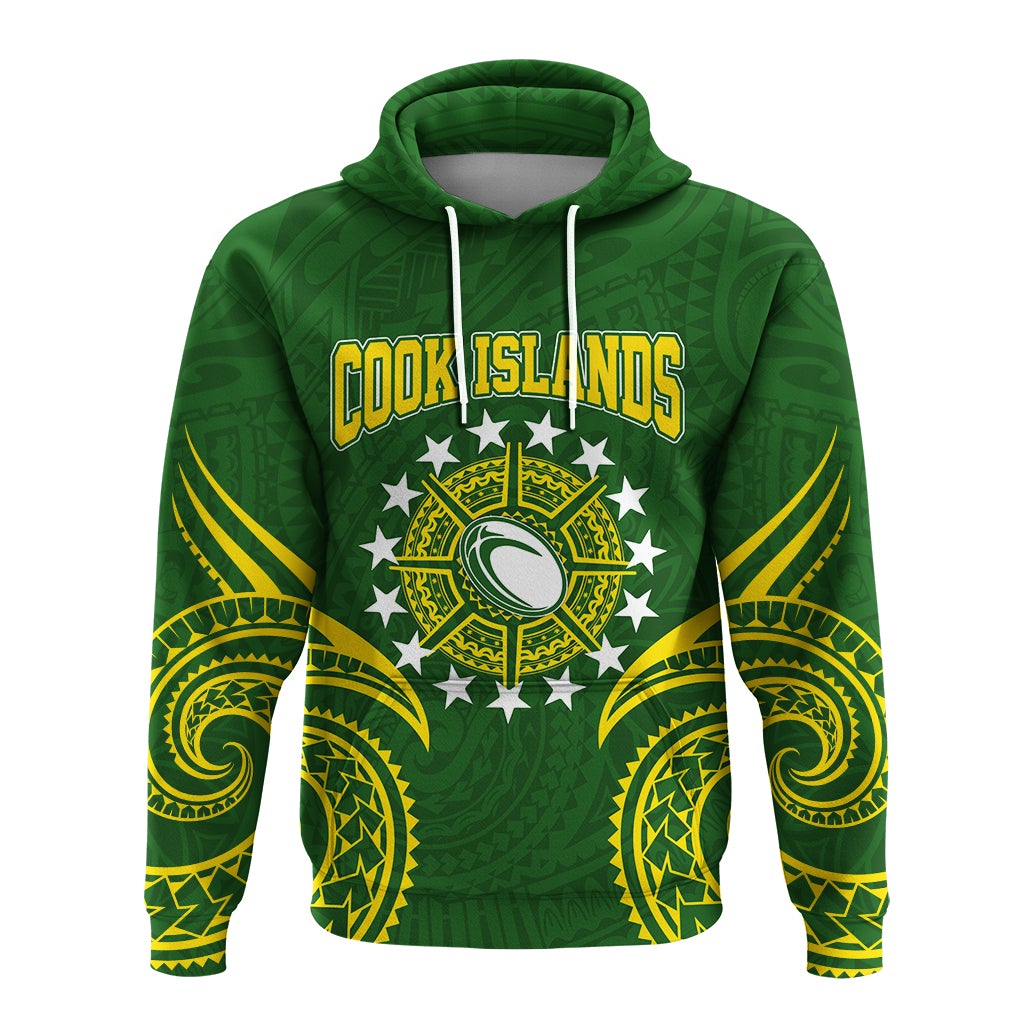 Cook Islands Rugby Hoodie Tribal Pattern LT12 - Wonder Print Shop