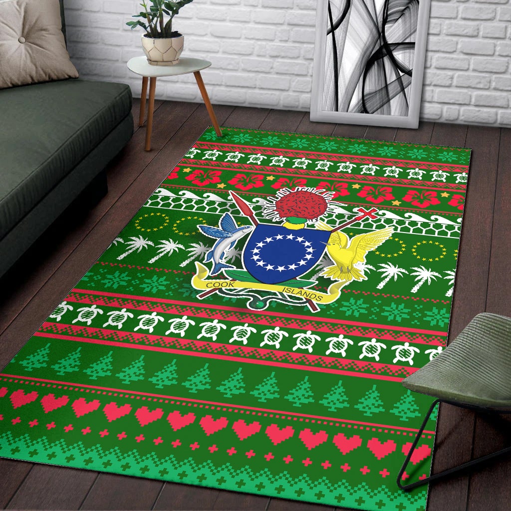 Cook Islands Christmas Area Rug - Ugly Christmas LT12 - Wonder Print Shop
