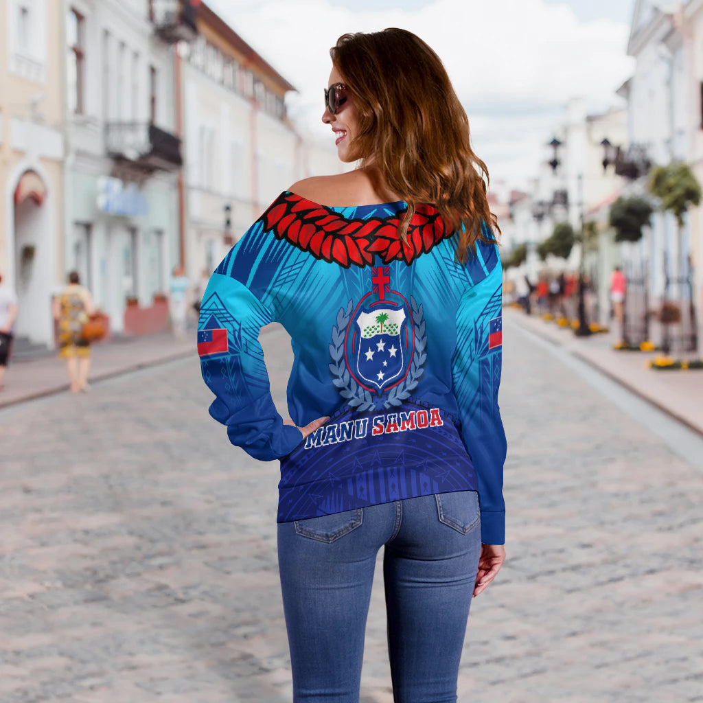 Manu Samoa Legend Women Off Shoulder Sweater LT12 - Wonder Print Shop