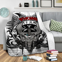 Viking Vegvisir Odin With Huginn And Muninn Blanket - LT2
