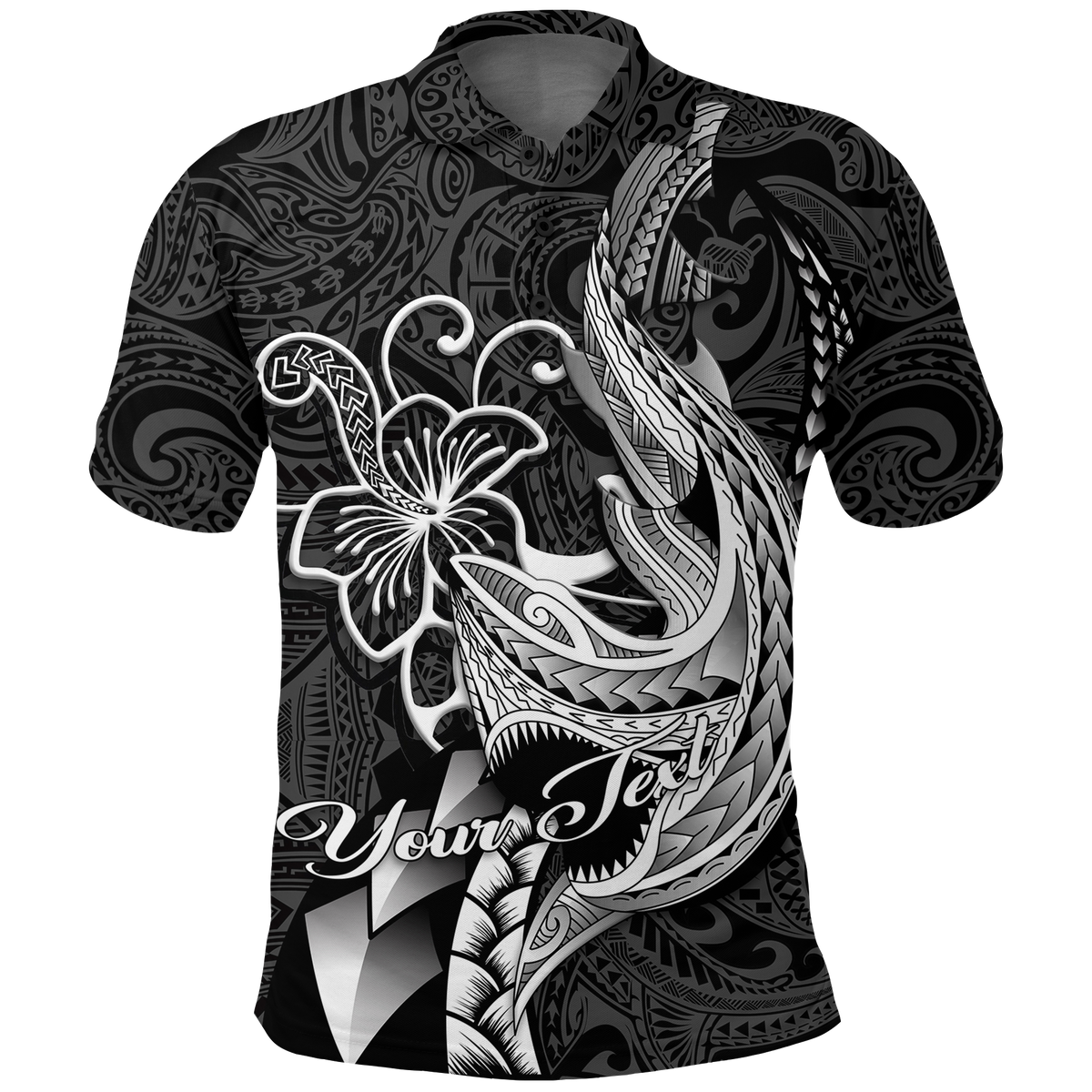 Custom Polynesian Shark Tattoo Hawaii Tribal Polo Shirt LT12 - Wonder Print Shop